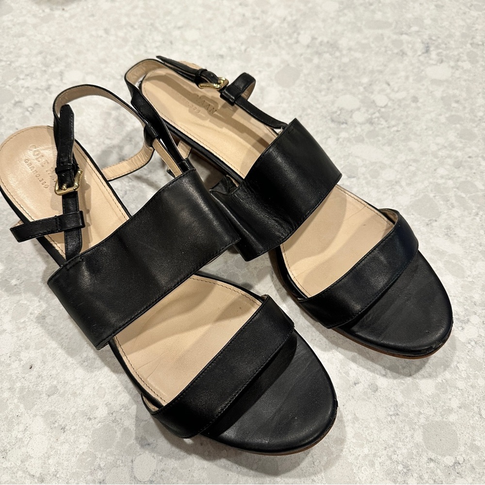 Cole Haan Black Leather Sandals